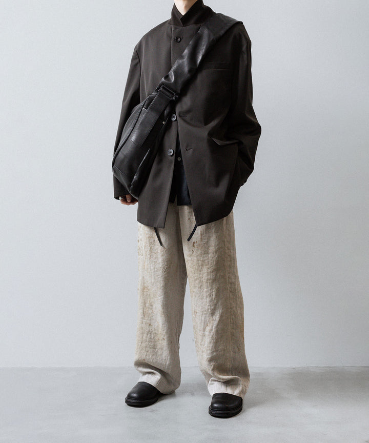 ssstein(シュタイン)のHEAVY LINEN HERRINGBONE WIDE EASY TROUSERS - NATURALの公式通販サイトsession福岡セレクトショップ