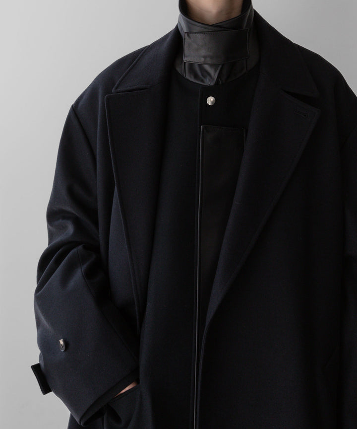 stein(シュタイン)の23AWコレクションLEATHER FLY FRONT LONG JACKETのBLACK 公式通販サイトsession福岡セレクトショップ