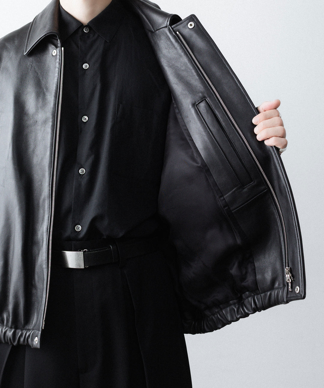 ssstein(シュタイン)のSHEEP LEATHER ZIP SHORT JACKET - BLACKの公式通販サイトsession福岡セレクトショップ