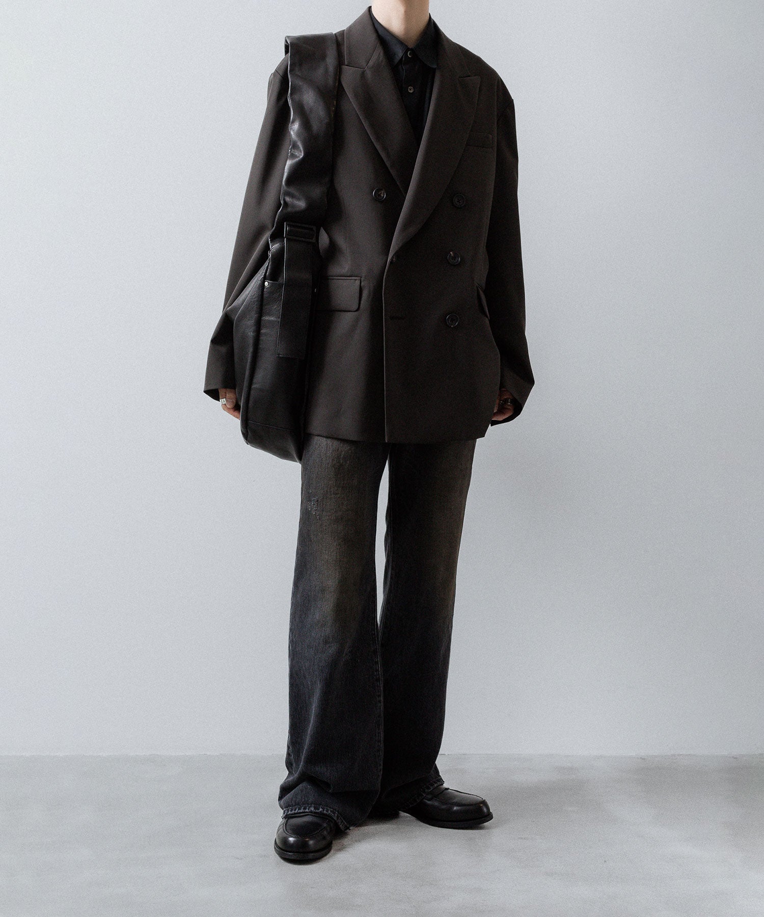 ssstein / シュタイン】OVERSIZED DOUBLE BREASTED JACKET - GREY