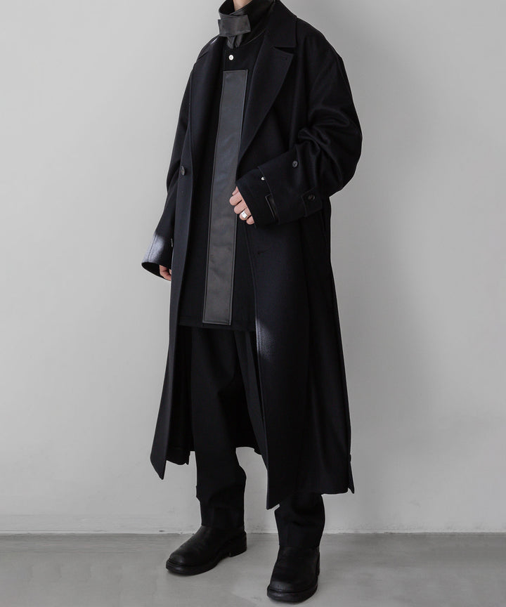stein(シュタイン)の23AWコレクションLEATHER FLY FRONT LONG JACKETのBLACK 公式通販サイトsession福岡セレクトショップ