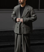 画像をギャラリービューアに読み込む, INTÉRIM - インテリムのMILITARY WOOL SERGE PIPING DOUBLE JACKETのDUST GRAY公式通販サイトsession福岡セレクトショップ

