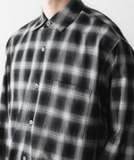 画像をギャラリービューアに読み込む, ssstein(シュタイン)のCOTTON VISCOSE OVERSIZED LS SHIRT - BLACK OMBREの公式通販サイトsession福岡セレクトショップ

