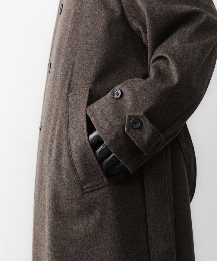 ssstein(シュタイン)のWOOL DOESKIN OVERSIZED INVESTIGATED COAT - GREY BROWNの公式通販サイトsession福岡セレクトショップ