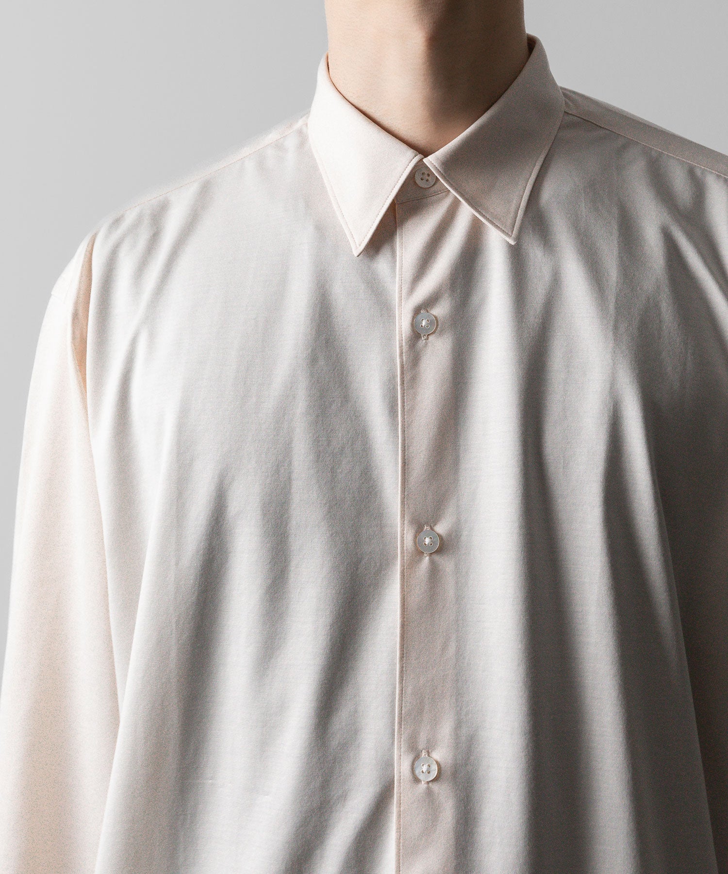 KANEMASA PHIL. カネマサフィルの46G MODEST SHIRT - PINK BEIGEの公式通販サイトsession福岡セレクトショップ