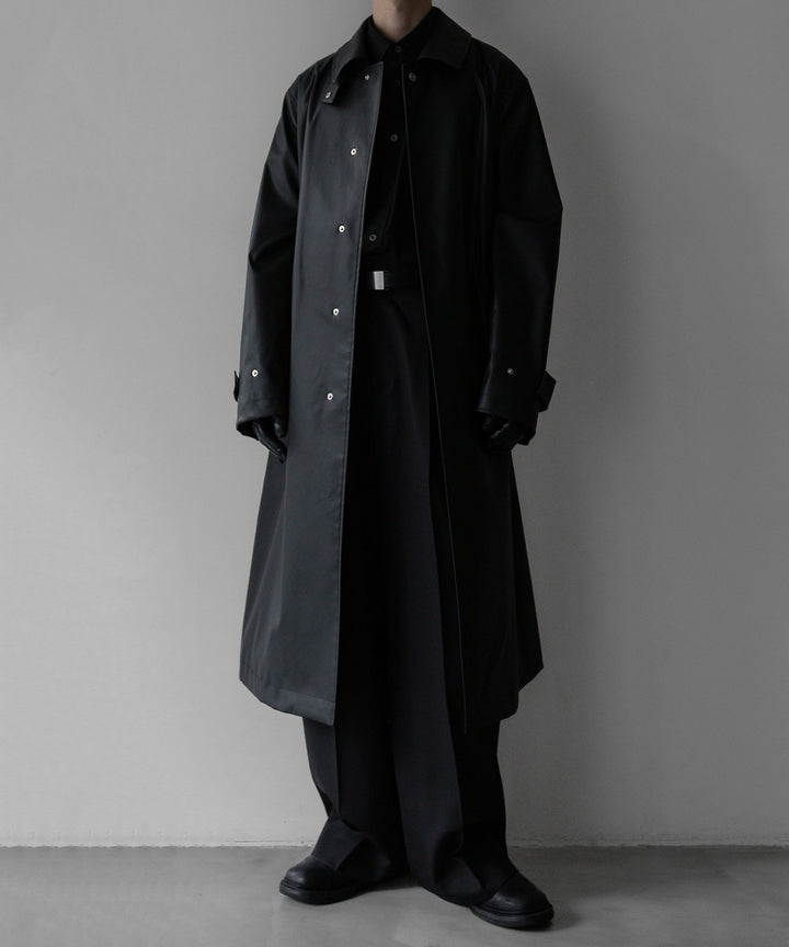 stein(シュタイン)の24SSコレクションOVERSIZED BALMACAAN COATのBLACK(COATING)