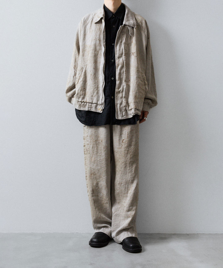 ssstein(シュタイン)のHEAVY LINEN HERRINGBONE ZIP JACKET - NATURALの公式通販サイトsession福岡セレクトショップ