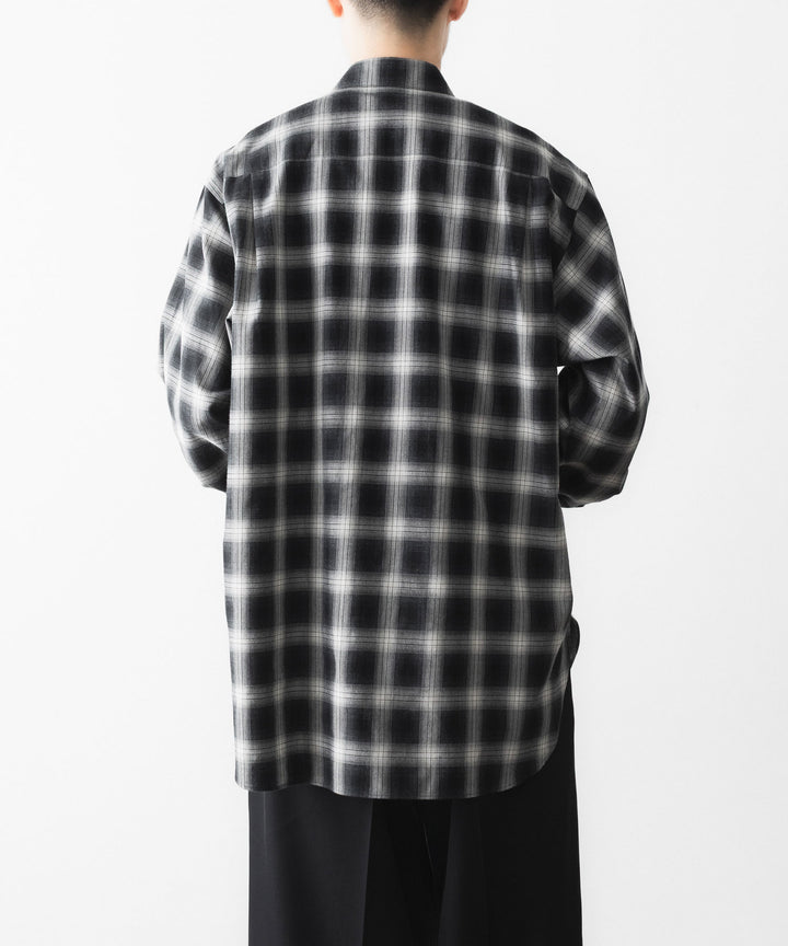 ssstein(シュタイン)のCOTTON VISCOSE OVERSIZED LS SHIRT - BLACK OMBREの公式通販サイトsession福岡セレクトショップ