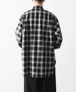ssstein / シュタイン】COTTON VISCOSE OVERSIZED LS SHIRT - BLACK