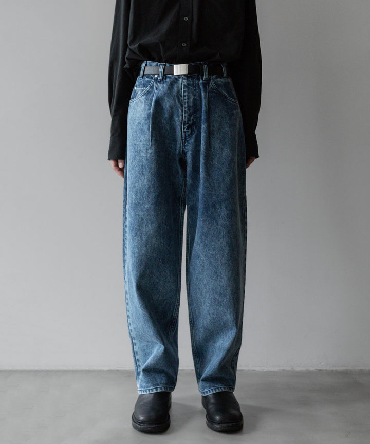 stein(シュタイン)の24SSコレクションCHEMICAL BLEACHED DENIM JEANSのINDIGO