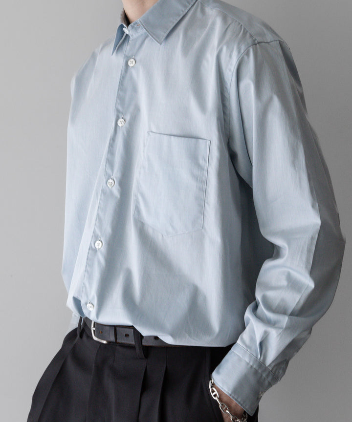 【INTÉRIM】インテリムの200/2 SUPIMA TWILL REGULAR COLLAR SHIRT - L.BLUE公式通販サイトsession福岡セレクトショップ