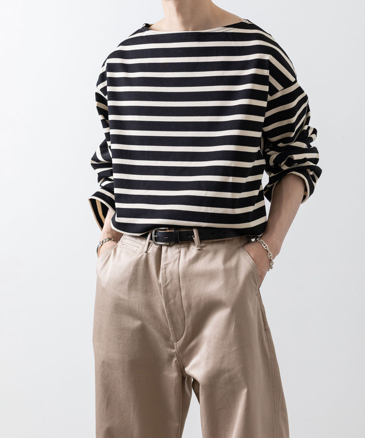 INTÉRIM インテリム 23ss HYPER BIG SUVIN GIZA BASQUE BORDER SHIRT sessionセッション福岡セレクトショップ 公式通販サイト