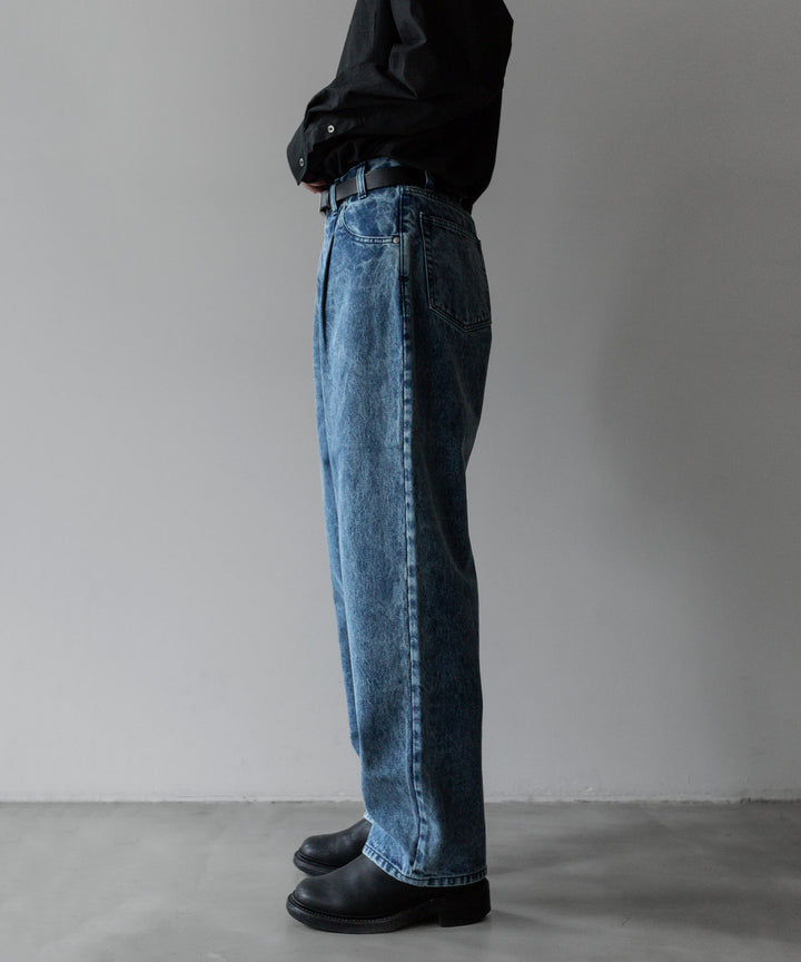stein(シュタイン)の24SSコレクションCHEMICAL BLEACHED DENIM JEANSのINDIGO