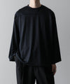 【INTÉRIM】HYPER BIG EXTRA FINE MERINO WOOL JERSEY FOOTBALL L/S TEE - D.NAVY