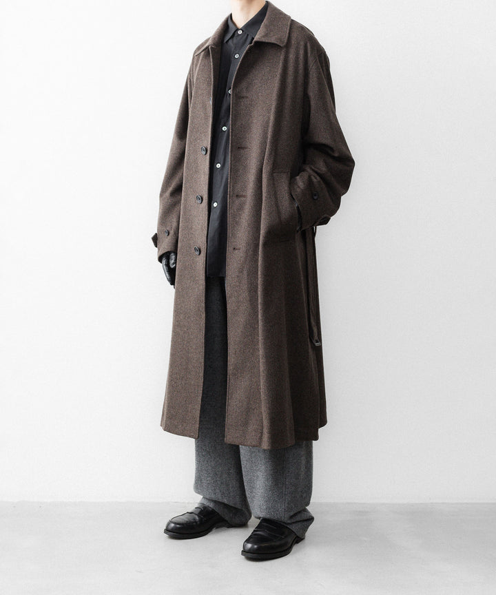 ssstein(シュタイン)のWOOL DOESKIN OVERSIZED INVESTIGATED COAT - GREY BROWNの公式通販サイトsession福岡セレクトショップ