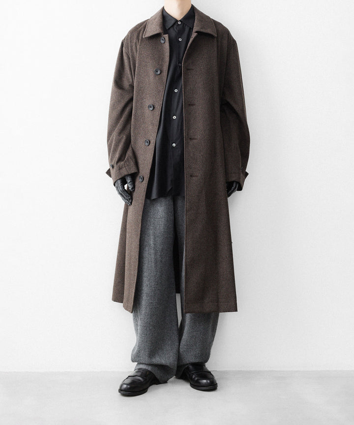 ssstein(シュタイン)のWOOL DOESKIN OVERSIZED INVESTIGATED COAT - GREY BROWNの公式通販サイトsession福岡セレクトショップ