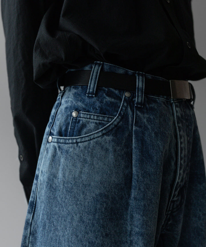 stein(シュタイン)の24SSコレクションCHEMICAL BLEACHED DENIM JEANSのINDIGO