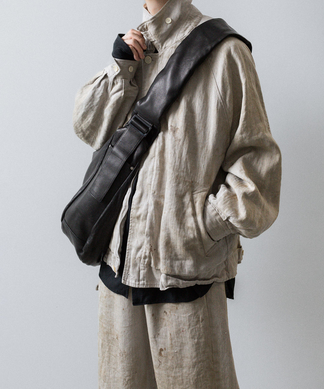 ssstein(シュタイン)のHEAVY LINEN HERRINGBONE ZIP JACKET - NATURALの公式通販サイトsession福岡セレクトショップ