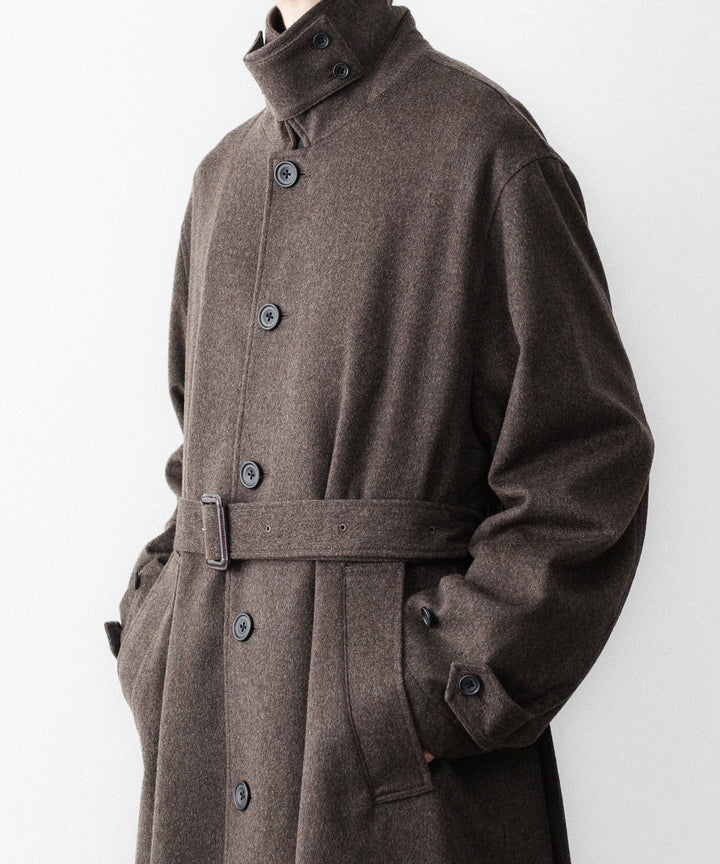 ssstein(シュタイン)のWOOL DOESKIN OVERSIZED INVESTIGATED COAT - GREY BROWNの公式通販サイトsession福岡セレクトショップ
