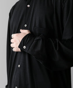 INTÉRIM(インテリム)のEXTRA FINE MERINO WOOL JERSEY L/S REGULAR SHIRT - BLACKの公式通販サイトsession福岡セレクトショップ