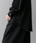 画像をギャラリービューアに読み込む, INTÉRIM(インテリム)のEXTRA FINE MERINO WOOL JERSEY L/S REGULAR SHIRT - BLACKの公式通販サイトsession福岡セレクトショップ
