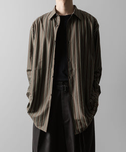 KANEMASA PHIL. カネマサフィルの46G MODEST STRIPE SHIRT - CHARCOAL BEIGEの公式通販サイトsession福岡セレクトショップ