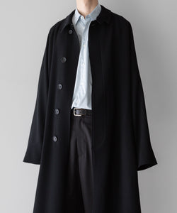 【INTÉRIM】インテリムのFLUID WOOL TRICOTINE SINGLE RAGLAN COAT - BLACK公式通販サイトsession福岡セレクトショップ