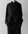 【ssstein】OVERSIZED PEAK LAPEL JACKET - BLACK