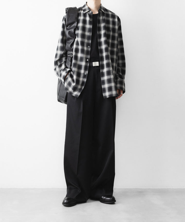 ssstein(シュタイン)のGOAT LEATHER SHIRRING HANDLE SHOULDER BAG - BLACKの公式通販サイトsession福岡セレクトショップ