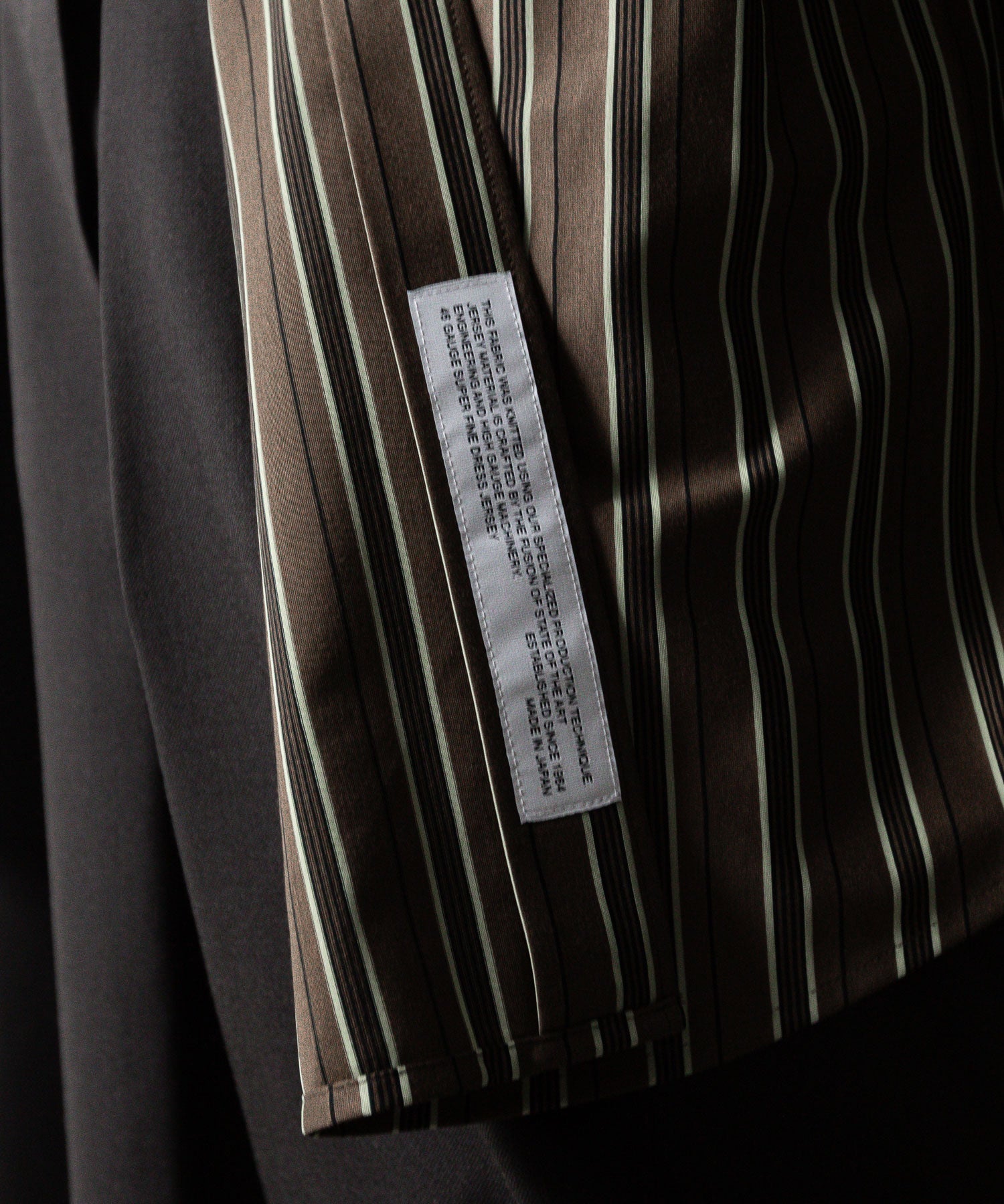 KANEMASA PHIL. カネマサフィルの46G MODEST STRIPE SHIRT - CHARCOAL BEIGEの公式通販サイトsession福岡セレクトショップ