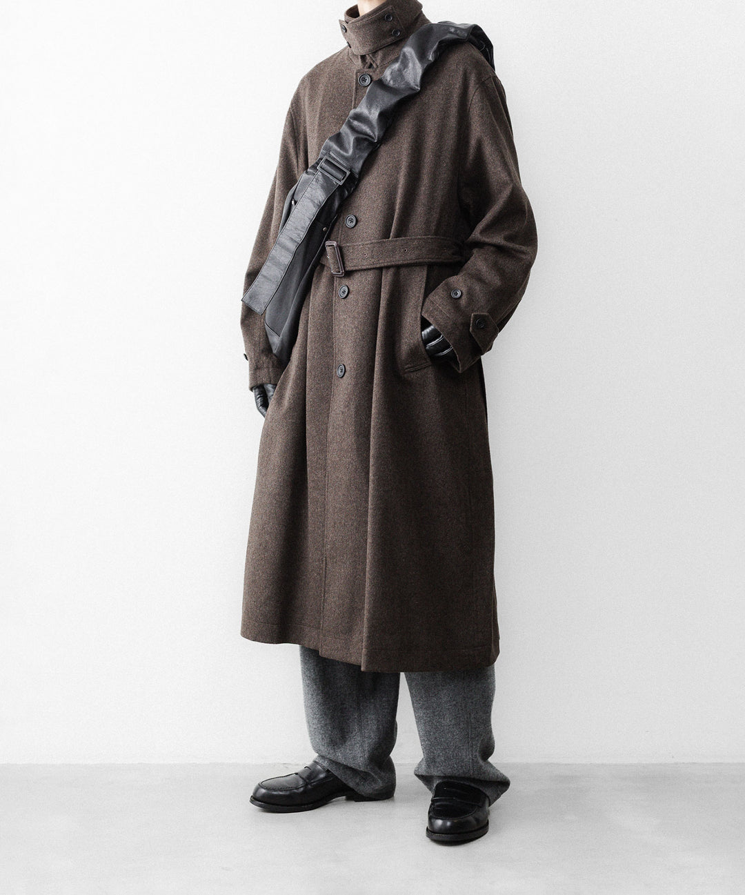 ssstein(シュタイン)のWOOL DOESKIN OVERSIZED INVESTIGATED COAT - GREY BROWNの公式通販サイトsession福岡セレクトショップ