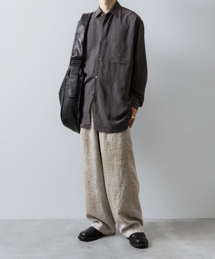ssstein(シュタイン)のRAYON/LINEN OVERSIZED DOWN PAT SHIRT - CHARCOALの公式通販サイトsession福岡セレクトショップ