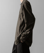 画像をギャラリービューアに読み込む, KANEMASA PHIL. カネマサフィルの46G MODEST STRIPE SHIRT - CHARCOAL BEIGEの公式通販サイトsession福岡セレクトショップ
