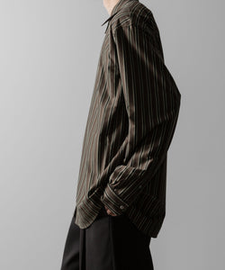 KANEMASA PHIL. カネマサフィルの46G MODEST STRIPE SHIRT - CHARCOAL BEIGEの公式通販サイトsession福岡セレクトショップ