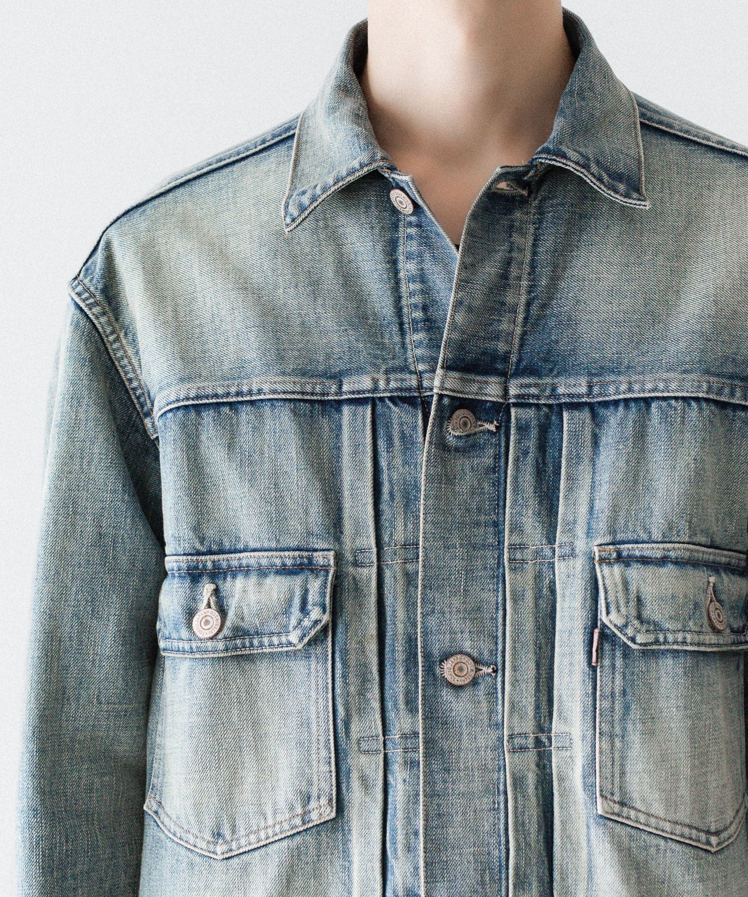 INTÉRIM インテリム HYPER BIG SHABBY VINTAGE "2ND" SHUTTLE DENIM SIDE PANEL JACKETのS.NAVY 公式通販サイトsession福岡セレクトショップ