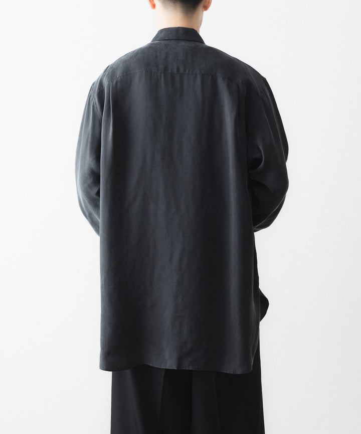 ssstein(シュタイン)のCUPRO FIBRIL OVERSIZED LS SHIRT - CHARCOALの公式通販サイトsession福岡セレクトショップ