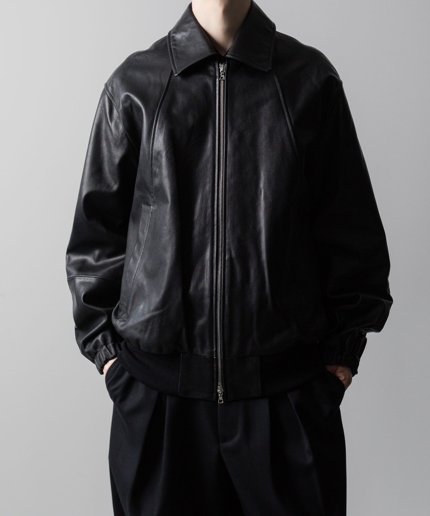 ssstein(シュタイン)の24AWコレクション LEATHER ZIP SHORT JACKET - BLACK 公式通販サイトsession福岡セレクトショップ