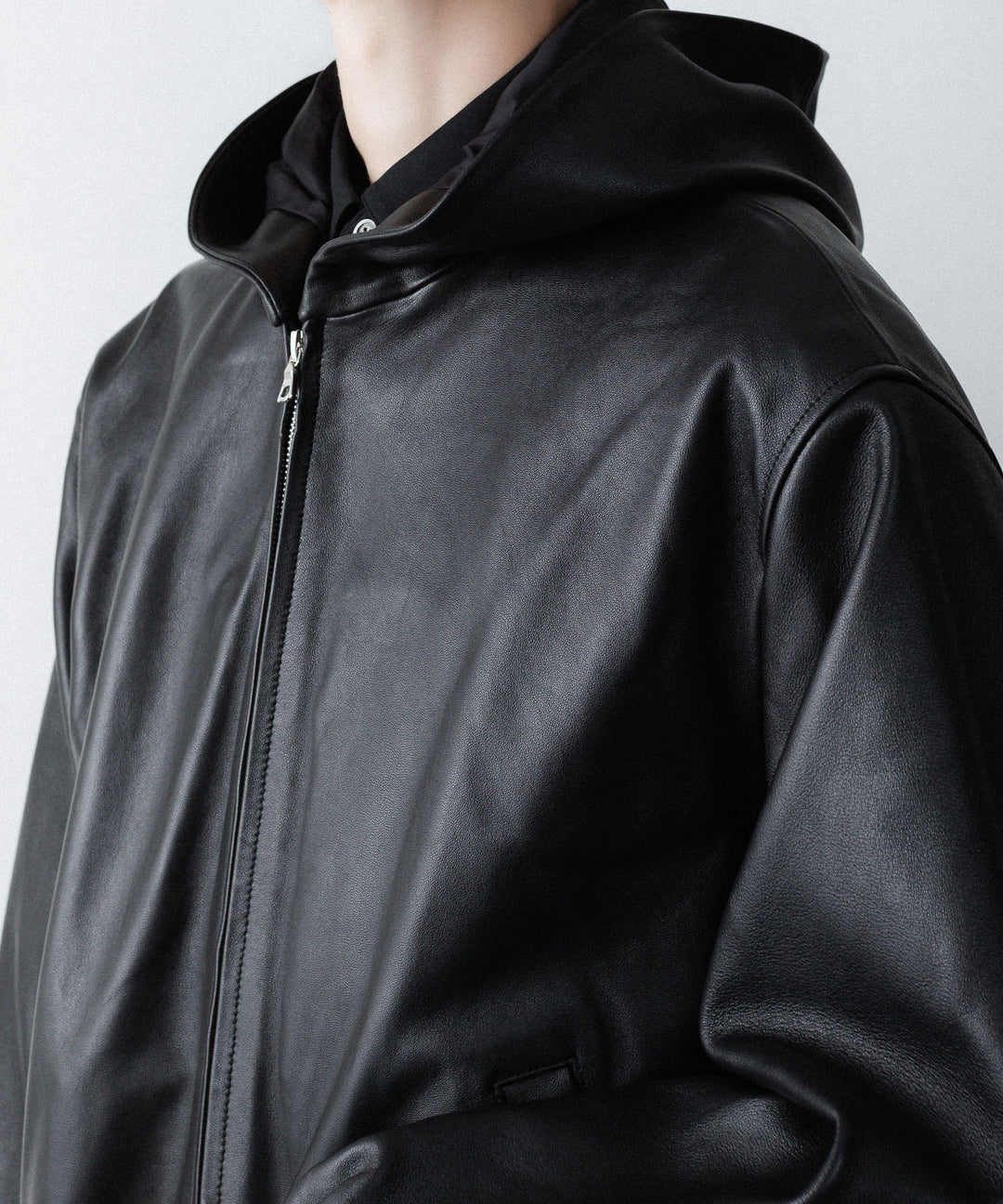 ssstein(シュタイン)のLAMB LEATER HOOD JACKET - BLACKの公式通販サイトsession福岡セレクトショップ