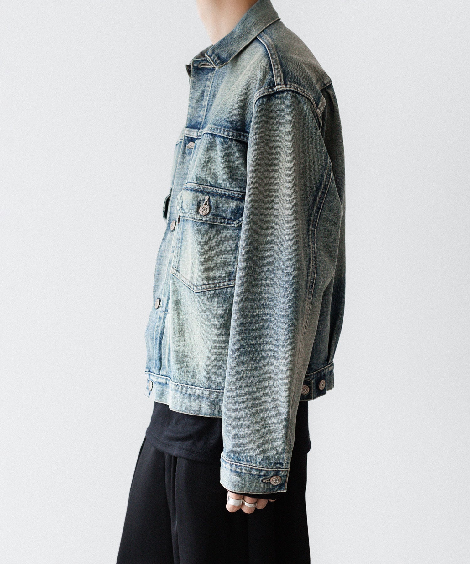 INTÉRIM インテリム HYPER BIG SHABBY VINTAGE "2ND" SHUTTLE DENIM SIDE PANEL JACKETのS.NAVY 公式通販サイトsession福岡セレクトショップ