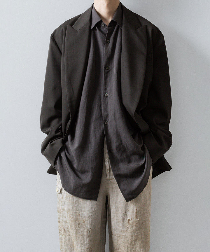 ssstein(シュタイン)のRAYON/LINEN OVERSIZED DOWN PAT SHIRT - CHARCOALの公式通販サイトsession福岡セレクトショップ