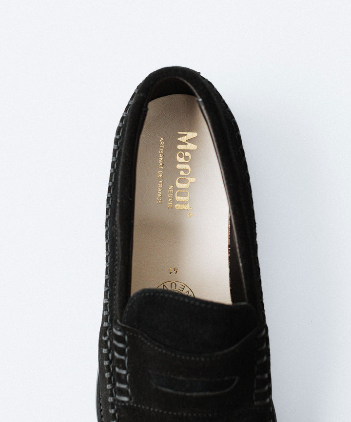 Marbot マルボーのSIDE STITCHING LOAFERのBLACK SUEDE公式通販サイトsession福岡セレクトショップ