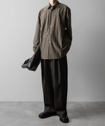 画像をギャラリービューアに読み込む, KANEMASA PHIL. カネマサフィルの46G MODEST STRIPE SHIRT - CHARCOAL BEIGEの公式通販サイトsession福岡セレクトショップ
