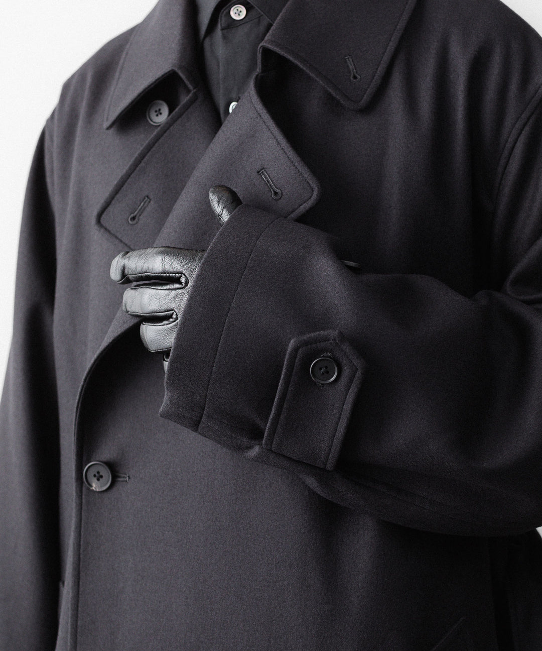 ssstein(シュタイン)のWOOL MELTON OVERSIZED DOUBLE BREASTED COAT - DARK CHARCOALの公式通販サイトsession福岡セレクトショップ