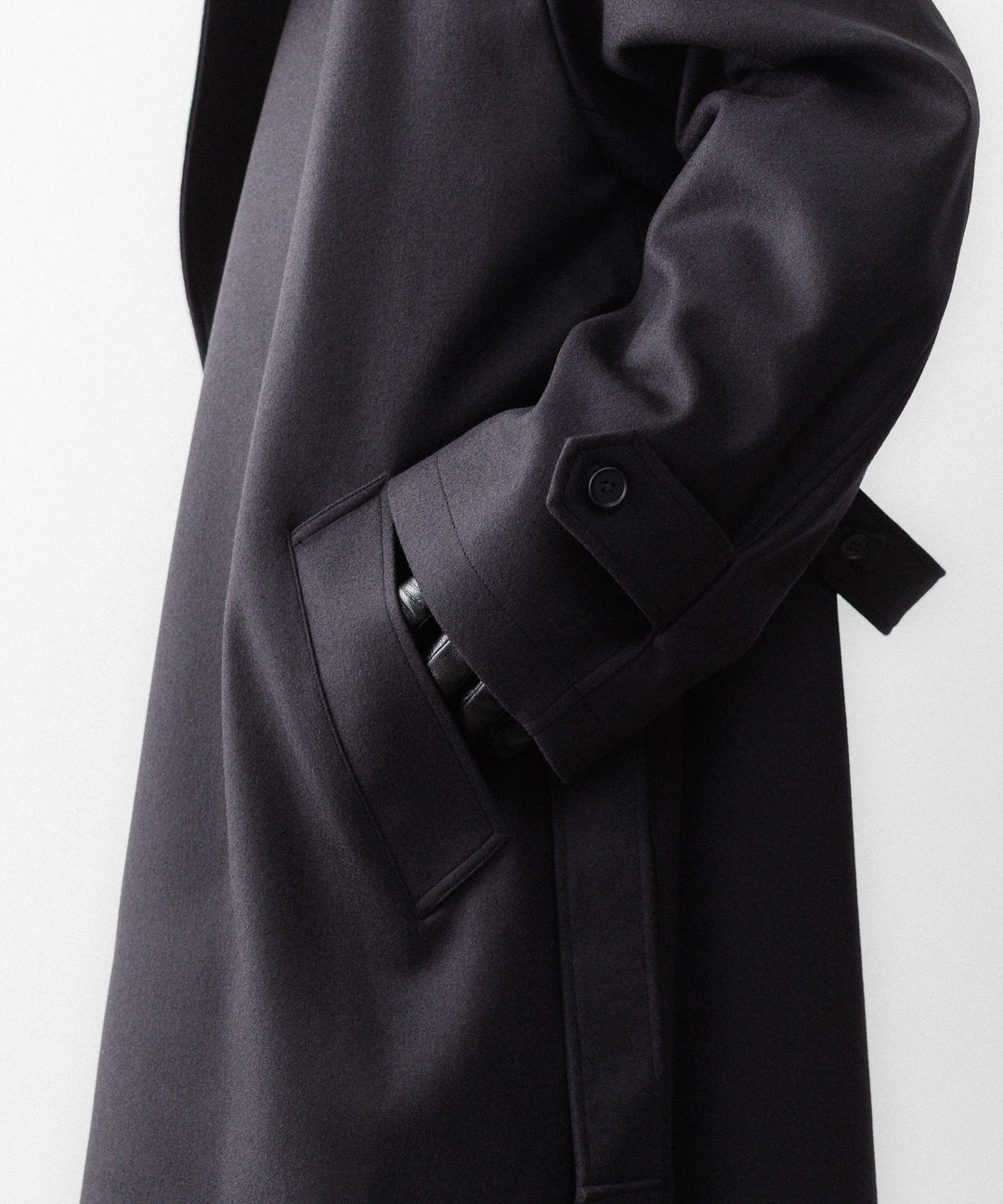 ssstein(シュタイン)のWOOL MELTON OVERSIZED DOUBLE BREASTED COAT - DARK CHARCOALの公式通販サイトsession福岡セレクトショップ