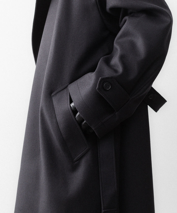 ssstein(シュタイン)のWOOL MELTON OVERSIZED DOUBLE BREASTED COAT - DARK CHARCOALの公式通販サイトsession福岡セレクトショップ