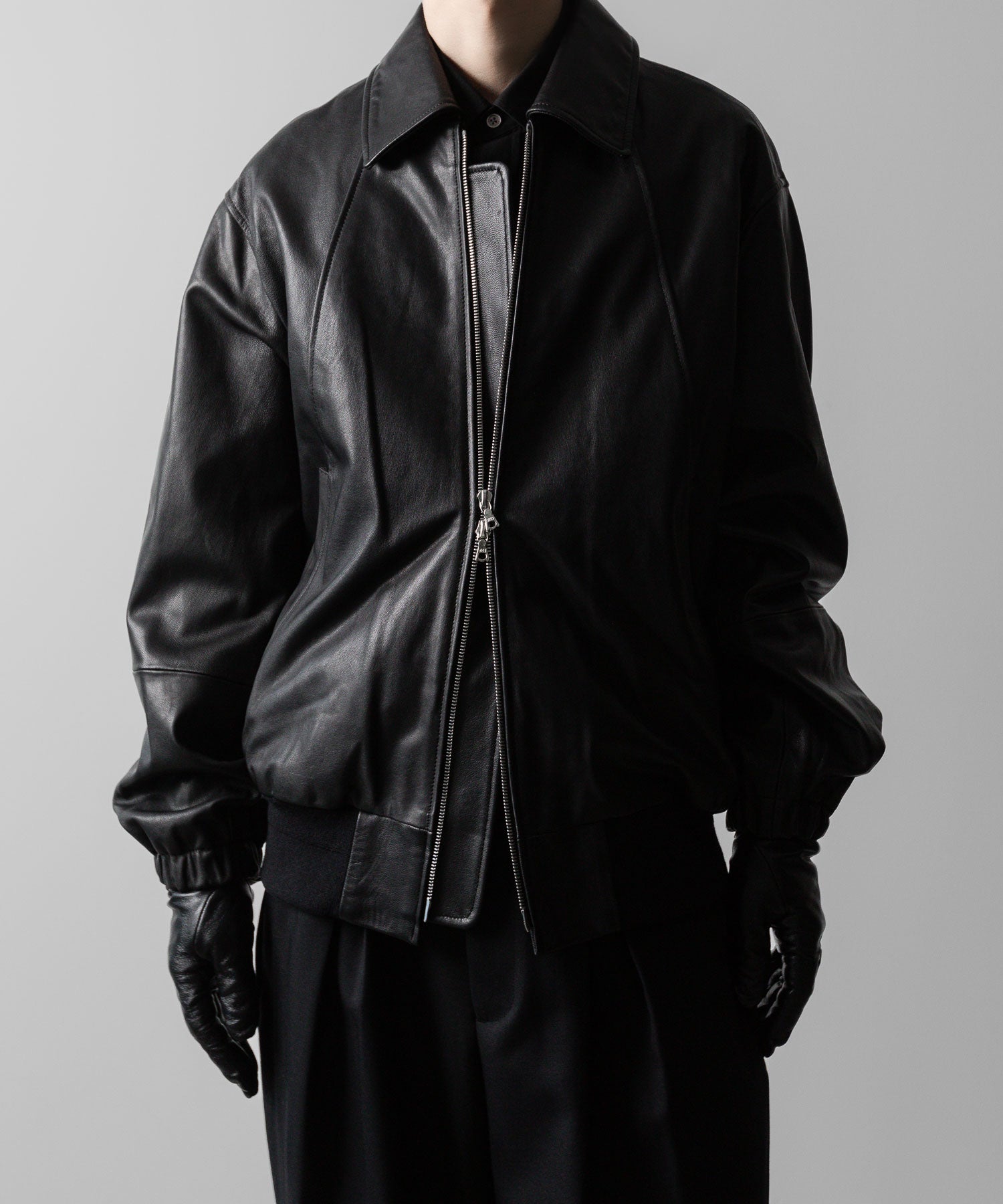 ssstein(シュタイン)の24AWコレクション LEATHER ZIP SHORT JACKET - BLACK 公式通販サイトsession福岡セレクトショップ