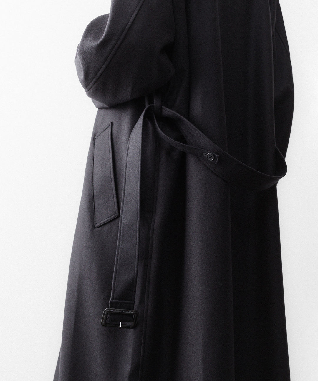 ssstein(シュタイン)のWOOL MELTON OVERSIZED DOUBLE BREASTED COAT - DARK CHARCOALの公式通販サイトsession福岡セレクトショップ
