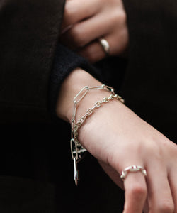 THE OBJECT/ザオブジェクト】KAI HEART CLASP BRACELET - SILVER