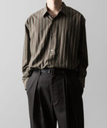 画像をギャラリービューアに読み込む, KANEMASA PHIL. カネマサフィルの46G MODEST STRIPE SHIRT - CHARCOAL BEIGEの公式通販サイトsession福岡セレクトショップ
