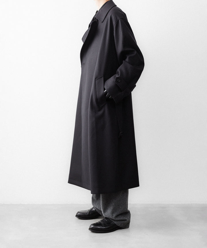 ssstein(シュタイン)のWOOL MELTON OVERSIZED DOUBLE BREASTED COAT - DARK CHARCOALの公式通販サイトsession福岡セレクトショップ